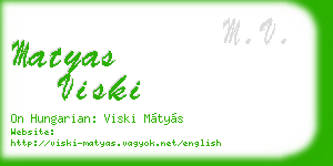matyas viski business card